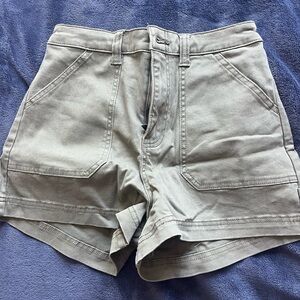 Green cargo shorts